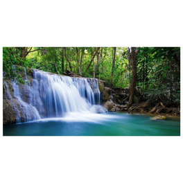 Badrückwand »Waterfall«, BxH:90 cm x 45 cm, blau