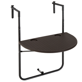 Balkonhängetisch, BxT: 60 x 39 cm, braun, Gestell aus Metall