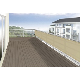 Balkonverkleidung, Polyester, HxL: 75 x 300 cm