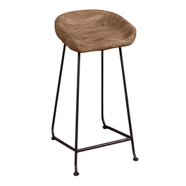 Barhocker »NATURAL EDGE«, BxHxT: 42 x 76 x 38 cm, Akazienholz/metall