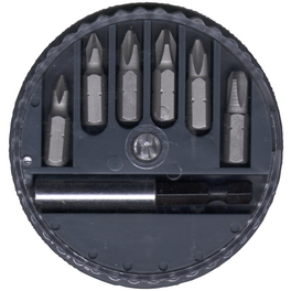 Bitset, 2x PH 1, 3x PH 2, 1x PH 3 , Silber, in Drehbox mit Universal-Magnethalter