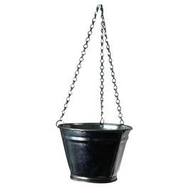 Blumenampel »Zinkartikel«, Zink, silber-Metallic, rund
