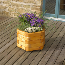 pflanztöpfe schwarz DBKD Outdoor Pflanztopf für Garten und Terrasse in Schwarz mit Rillen main image 0