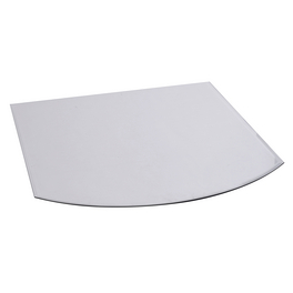 Bodenplatte, abgerundet, BxL: 120 x 100 cm, Stärke: 8 mm, transparent