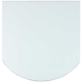 Bodenplatte, halbrund, BxL: 85 x 110 cm, Stärke: 6 mm, transparent