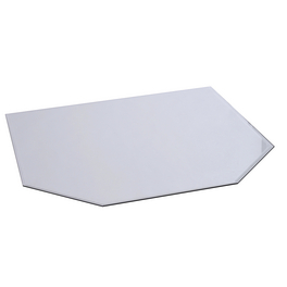 Bodenplatte, sechseckig, BxL: 120 x 120 cm, Stärke: 8 mm, transparent