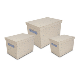Box, BxHxL: 26 x 25 x 36 cm, Groundwood/Textil