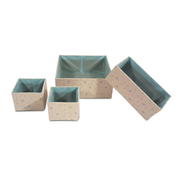 Box, BxHxL: 30 x 12 x 30 cm, Groundwood/Textil