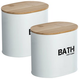 Box, Stahl/bambus, weiß/braun Box, Stahl/bambus, weiß/braun