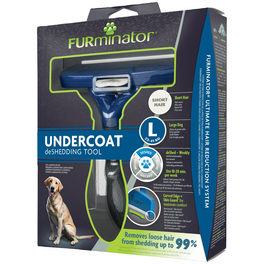 Bürste »deShedding TOOL«, L Kurzhaar, für große Hunde von 23 bis 41 kg, blau Bürste »deShedding TOOL«, L Kurzhaar, für große Hunde von 23 bis 41 kg, blau