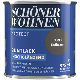 Buntlack »Protect«, erdbraun , hochglänzend