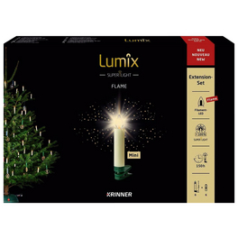 Christbaumkerzen Lumix Superlight Flame mini, Elfenbein, 6er