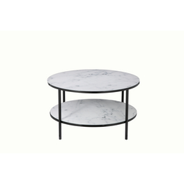 Couchtisch, BxH: 80 x 45 cm, Metall/Glas