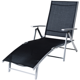 Deckchair, Aluminium/Stahl/Textilen, 5-fach verstellbare Rückenlehne/Klappfunktion