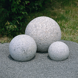 Deko-Kugel, Granit, grau, Ø: 30 cm
