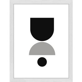 Digitaldruck »Balance 1«, Rahmen: Buchenholz, weiß