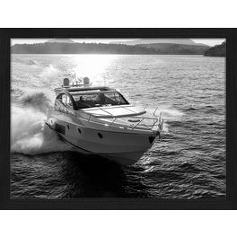 Digitaldruck »Yacht«, Rahmen: Buchenholz, Schwarz