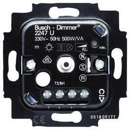 Dimmer, Metall, Schwarz, 500 W Dimmer, Metall, Schwarz, 500 W