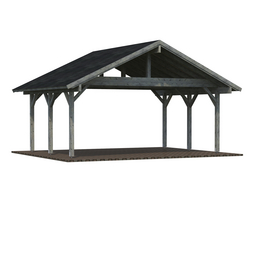 Doppelcarport »Robert«, Außenmaß BxT: 635 x 510 cm, grau Doppelcarport »Robert«, Außenmaß BxT: 635 x 510 cm, grau