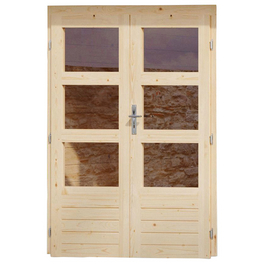 Doppelflügeltür für Gartenhäuser, Holz
