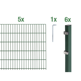 Doppelstab-Gittermatten-Grundset »Doppelstab-Matte«, BxH: 1000 x 100 cm, Stahl, grün