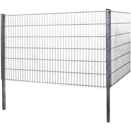 Doppelstabmatte, HxLxT: 143 x 251 x 1,7 cm, Stahl, silberfarben Doppelstabmatte, HxLxT: 143 x 251 x 1,7 cm, Stahl, silberfarben
