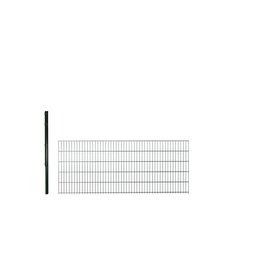 Doppelstabmattenzaun, grün, 6/5/6 mm, Erweiterungs-Set à 2,5 m, inkl. Pfosten, FL