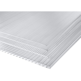 Doppelstegplatte BxL: 980 x 2500 mm, Polycarbonat (PC), farblos/klar Doppelstegplatte BxL: 980 x 2500 mm, Polycarbonat (PC), farblos/klar