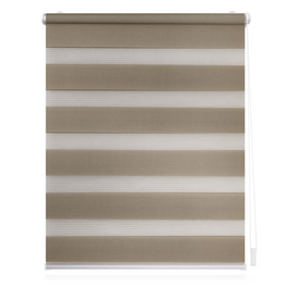 Duo-Rollo, taupe, Klemmfix, Polyester