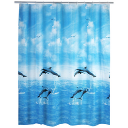 Duschvorhang »Dolphin«, BxH: 180 x 200 cm, Delfin, mehrfarbig