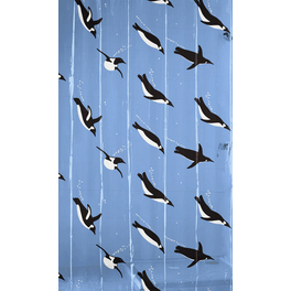 Duschvorhang »Pinguin«, BxH: 180 x 200 cm, Pinguin, blau