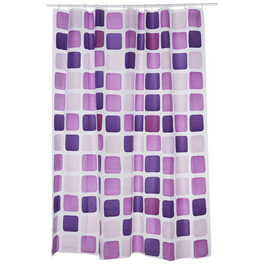 Duschvorhang »Sonny«, BxH: 180 x 200 cm, Quadrate, violett