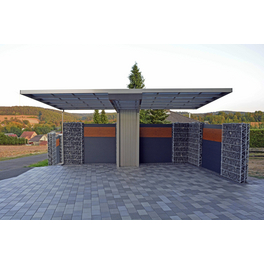 Einzelcarport »Neo«, Typ 90, Außenmaß BxT: 276 x 495 cm, edelstahlfarben Einzelcarport »Neo«, Typ 90, Außenmaß BxT: 276 x 495 cm, edelstahlfarben