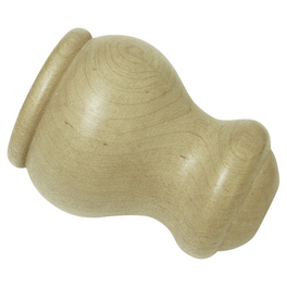 Endknopf, Lugano Classic, Rund, 28 mm, Holz