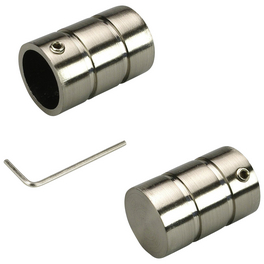 Endstück, Zylinder, 16 mm, 2 Stück, Silber