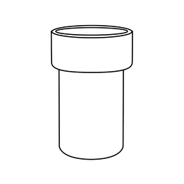 Ersatzglas für Toilettenbürste »Items«, Glas, weiß