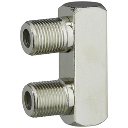 F-Verbinder, Silber, Metall, Koaxialkabel mit F-Stecker