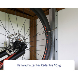 Fahrradhalter, Länge: 194,6 cm, Metall, für Gerätehaus