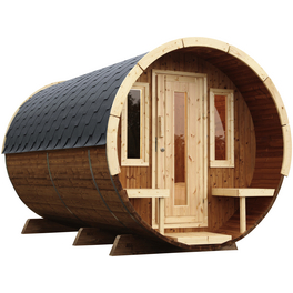 Fasssauna »De luxe Thermo«, Fichtenholz, beige, 6 Personen Fasssauna »De luxe Thermo«, Fichtenholz, beige, 6 Personen