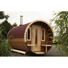 Fasssauna »De luxe Thermo«, Fichtenholz, beige, 6 Personen Fasssauna »De luxe Thermo«, Fichtenholz, beige, 6 Personen