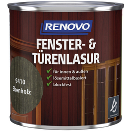 Fenster- und Türenlasur seidenglänzend, ebenholz