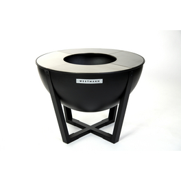 Feuerstelle, Breite: 81 cm, Schwarz