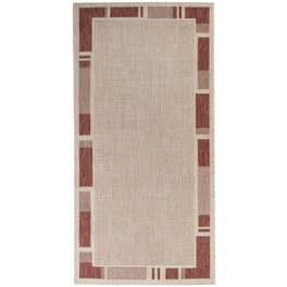 Flachgewebe-Teppich »Louisiana«, BxL: 60 x 110 cm, terrakottafarben/beige