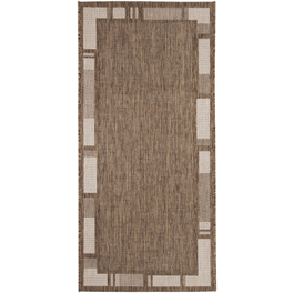 Flachgewebe-Teppich »Louisiana«, BxL: 67 x 140 cm, braunbeige