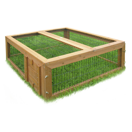 Freilaufgehege »Groß«, braun, Tannenholz, BxHxT: 98 x 40 x 98 cm