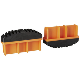 Fußstopfen, BxHxT: 9,7 x 5,7 x 2,5 cm, Kunststoff, schwarz/orange