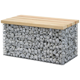 Gabionenbank »Profi«, BxHxL: 55 x 54 x 105 cm, Stahl/Douglasienholz