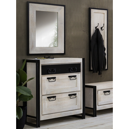 Garderobenpaneel »WHITE PANAMA«, mit 4 Haken, Mangoholz Garderobenpaneel »WHITE PANAMA«, mit 4 Haken, Mangoholz
