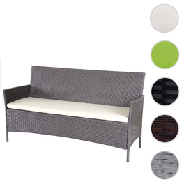 Gartenbank »Halden«, BxHxT: 154 x 82 x 60, 3-Sitzer, grau, mit Sitzkissen