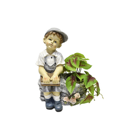 Gartendekor, Polystone, mehrfarbig, Breite: 24 cm Gartendekor, Polystone, mehrfarbig, Breite: 24 cm